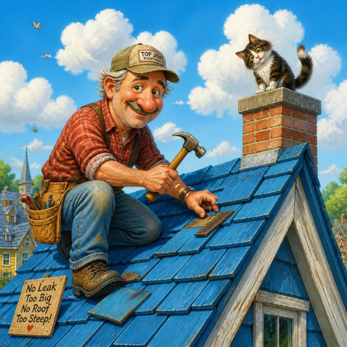 honest roof repairman, Brad Salter